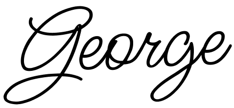 Cursive text spelling 'George' on a white background